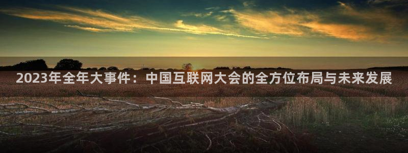 门徒娱乐网页版：2023年全年大事件：中国互联网大会的全方位布局与未来发展