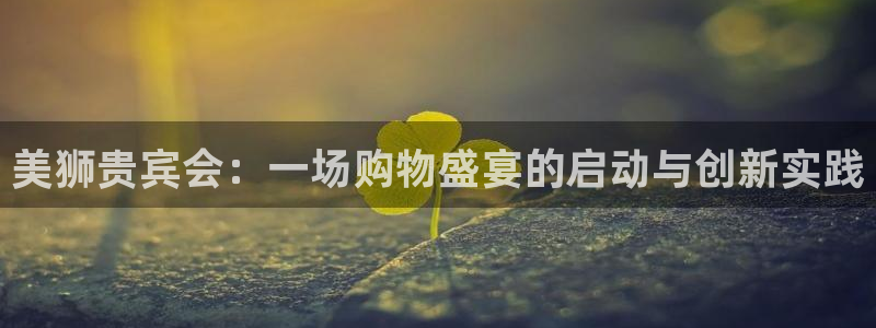 门徒娱乐能源：美狮贵宾会：一场购物盛宴的启动与创新实践